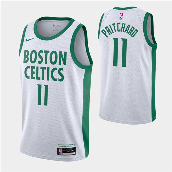 Men's Boston Celtics #11 Payton Pritchard White 2020-21 NBA City Edition Swingman Stitched Jersey